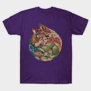 Wolf and Bunny Yin Yang T-Shirt